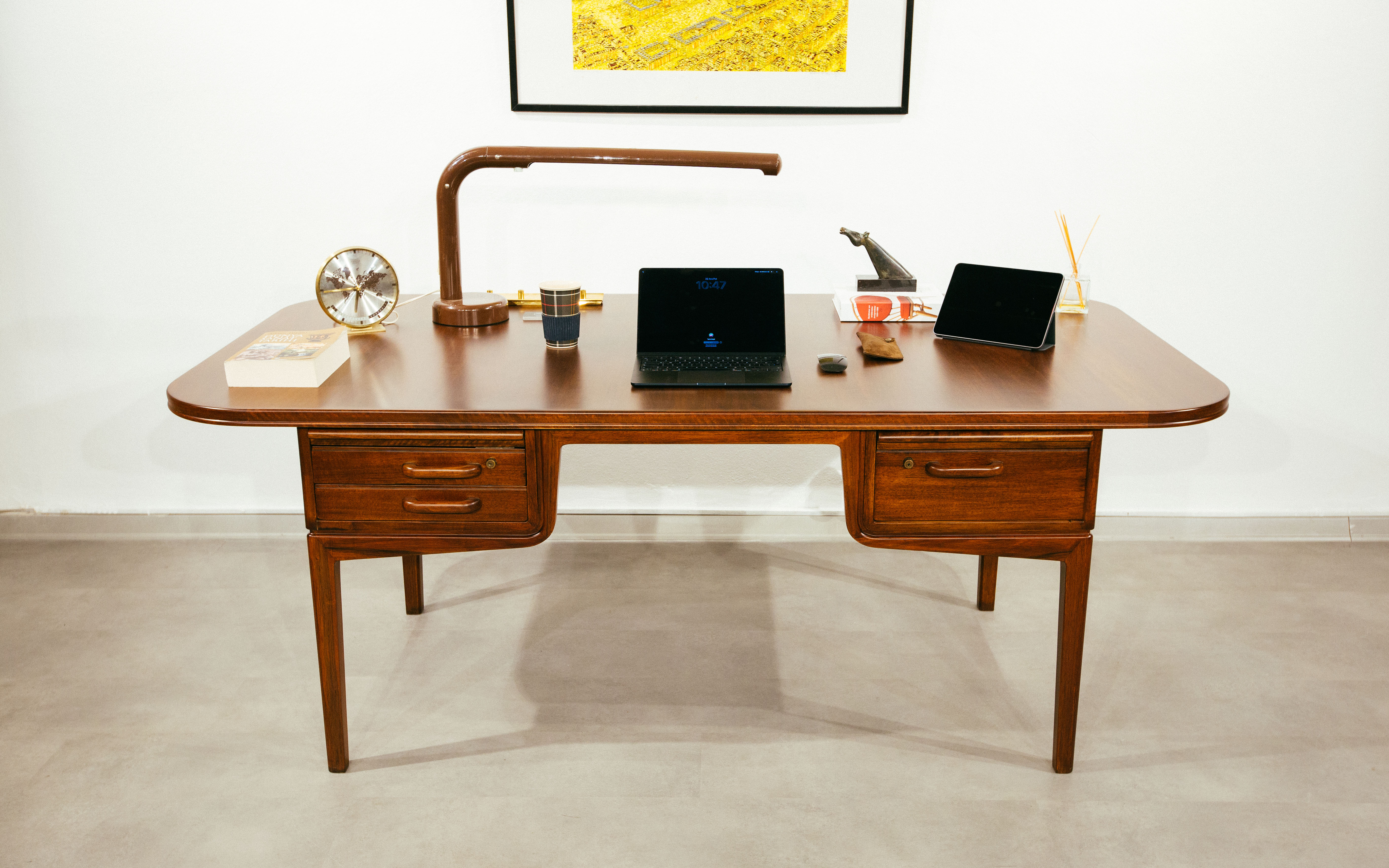 A Kågens Industrier AB marka , 1960s, maun ağacı yazı masası 